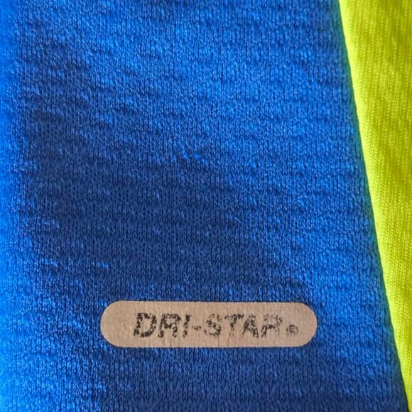 Boy's Size Medium Short Sleeve Blue & Yellow Dri-Star Athletic op - Picture 5 of 9